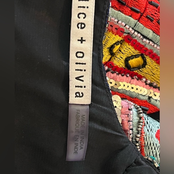 ALICE + OLIVIA Embroidered Embellished Dress - Picture 10 of 10